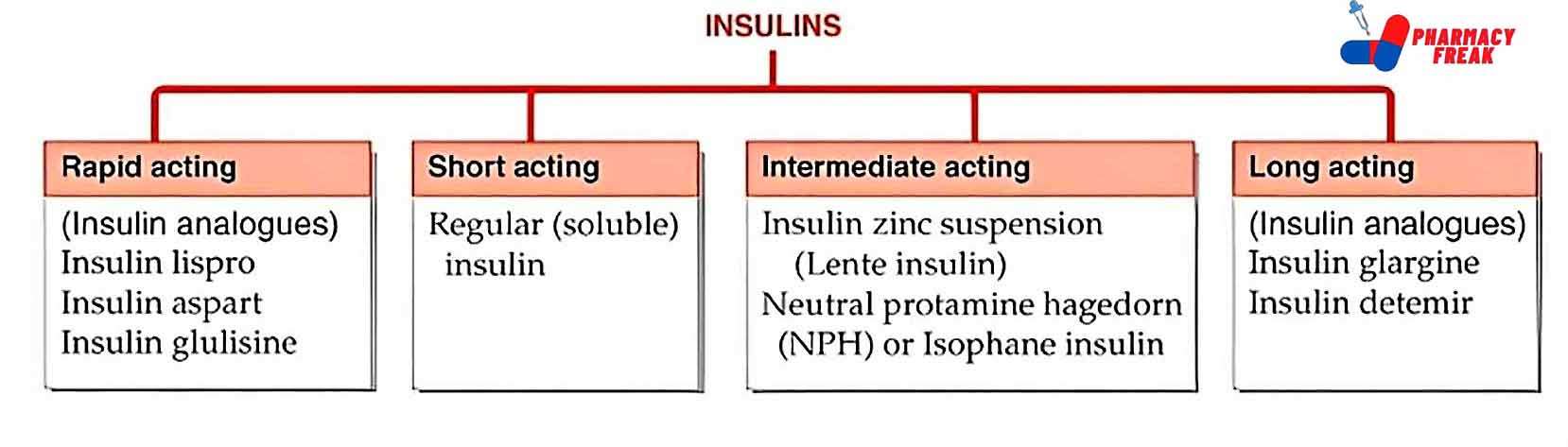 Classification Of Insulin - Pharmacy Freak