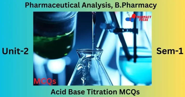 Acid Base Titration MCQs