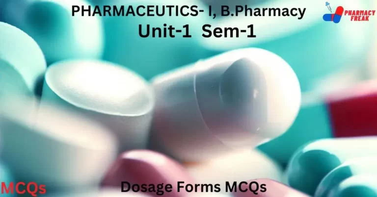 Dosage Forms MCQ