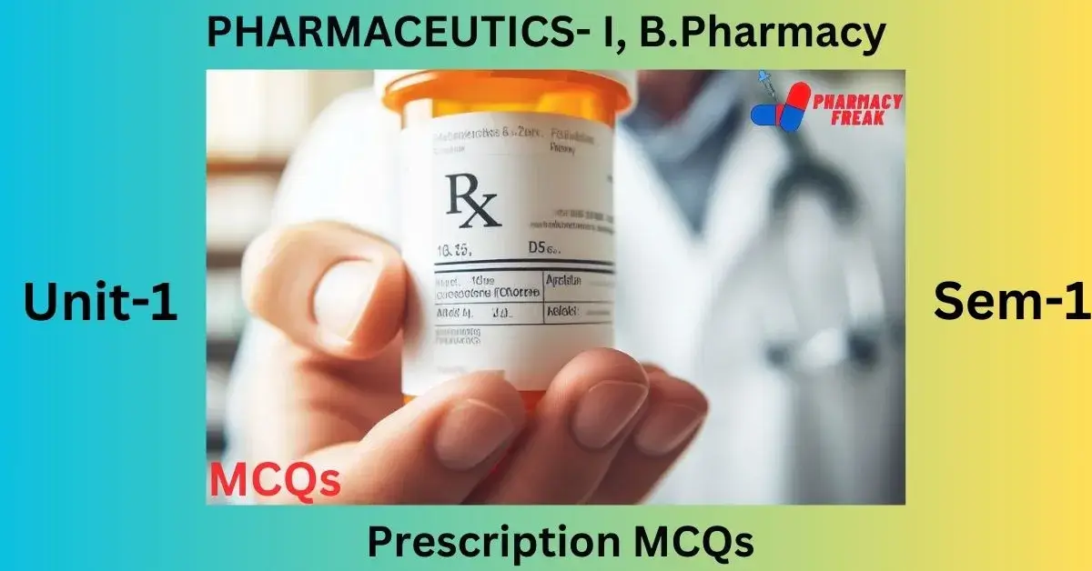 Prescription MCQs