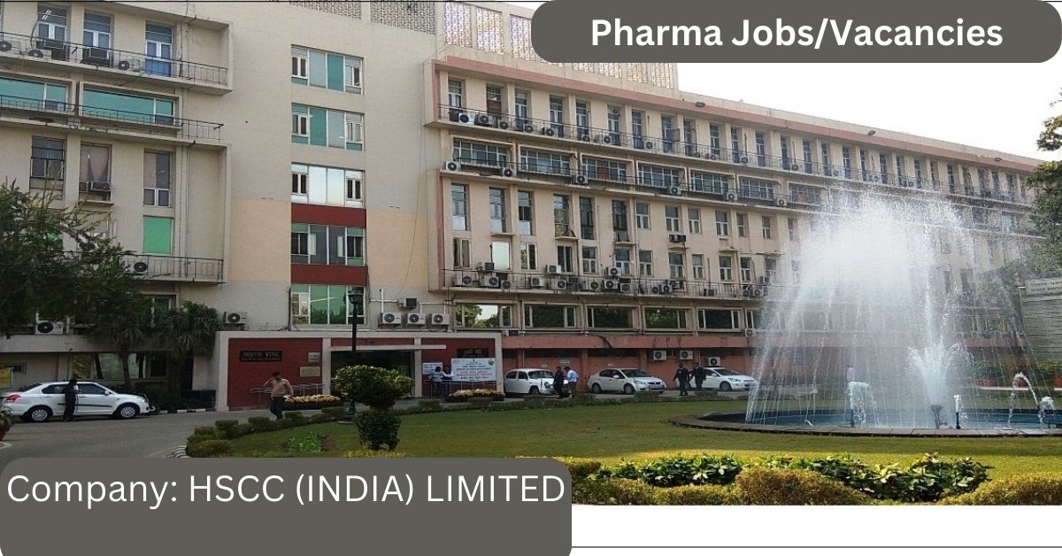 Exciting Career Opportunities for Pharmacy Graduates at HSCC Limited! Salary up to Rs. 1,80,000 per month