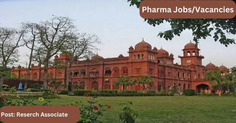 Exciting Opportunity: Join Panjab University as a Research Associate in Pharma!