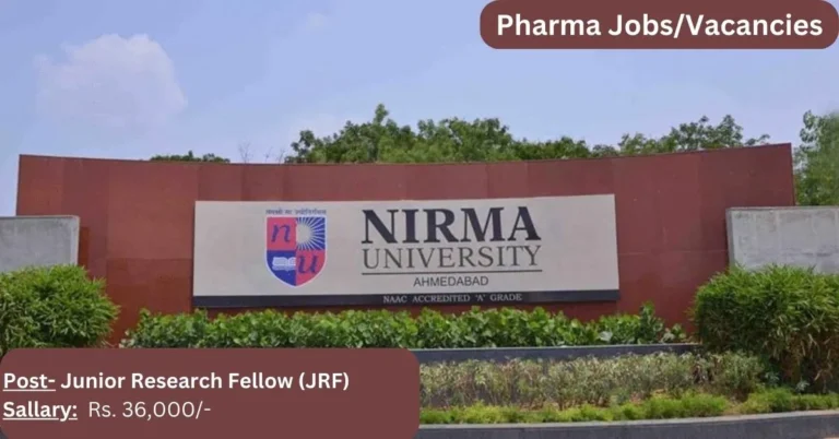 Golden Opportunity: M.Pharm Research Fellowship at Nirma University's GSBTM-funded Project