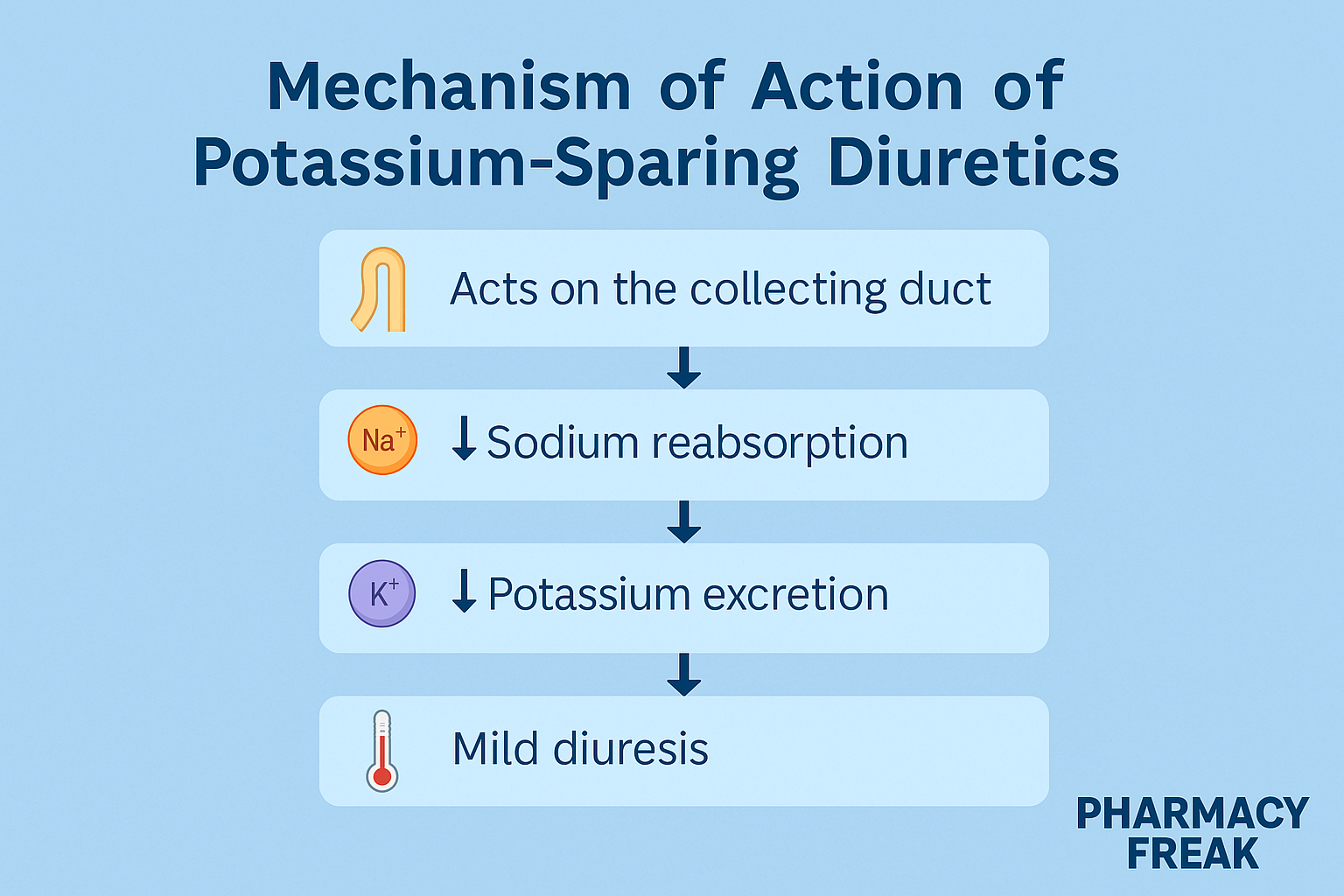 Potassium-sparing diuretics mechanism – aldosterone antagonism and ENaC blockade
