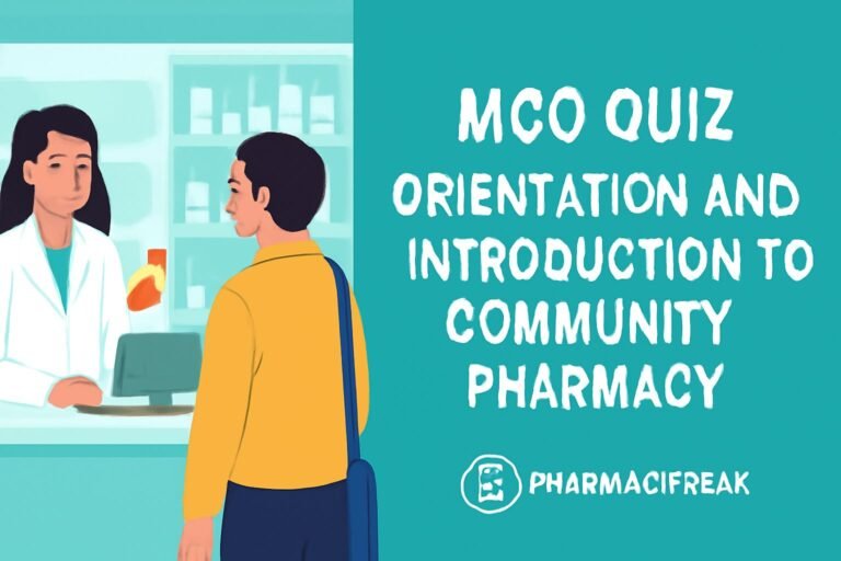 MCQ Quiz-Orientation and Introduction to Community Pharmacy