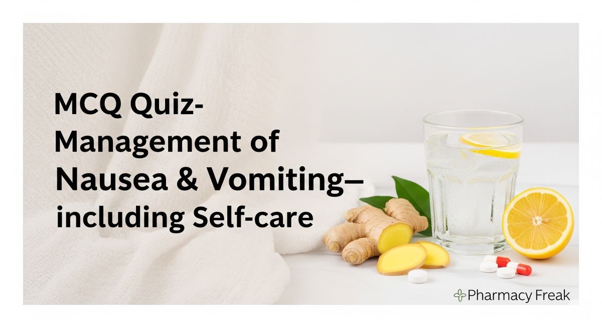 MCQ Quiz-Management of Nausea & Vomiting