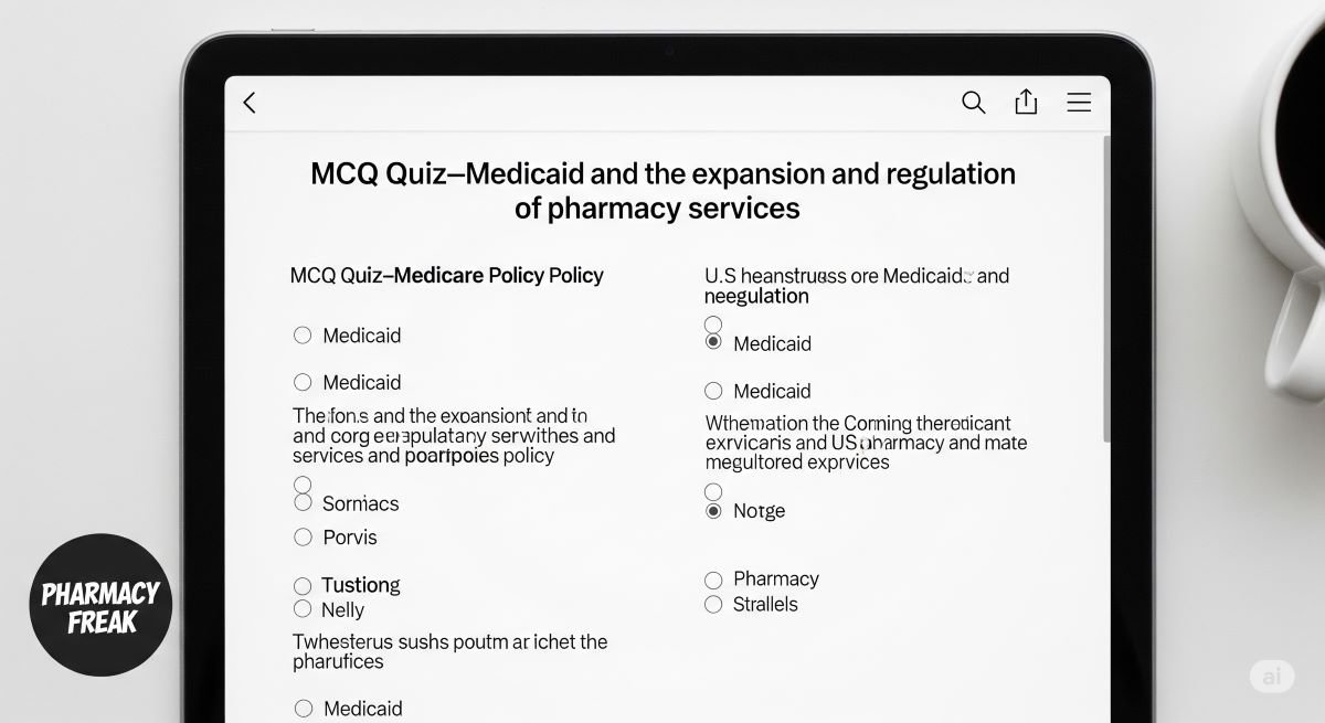 MCQ Quiz-Medicaid and the expansion and regulation of pharmacy services