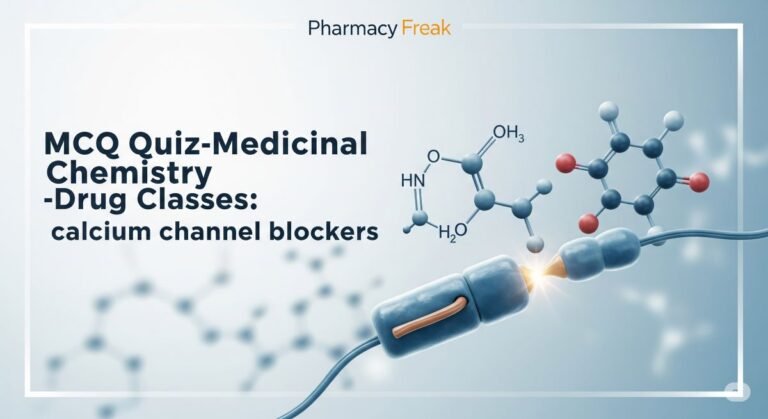 MCQ Quiz-Medicinal Chemistry -Drug Classes -calcium channel blockers