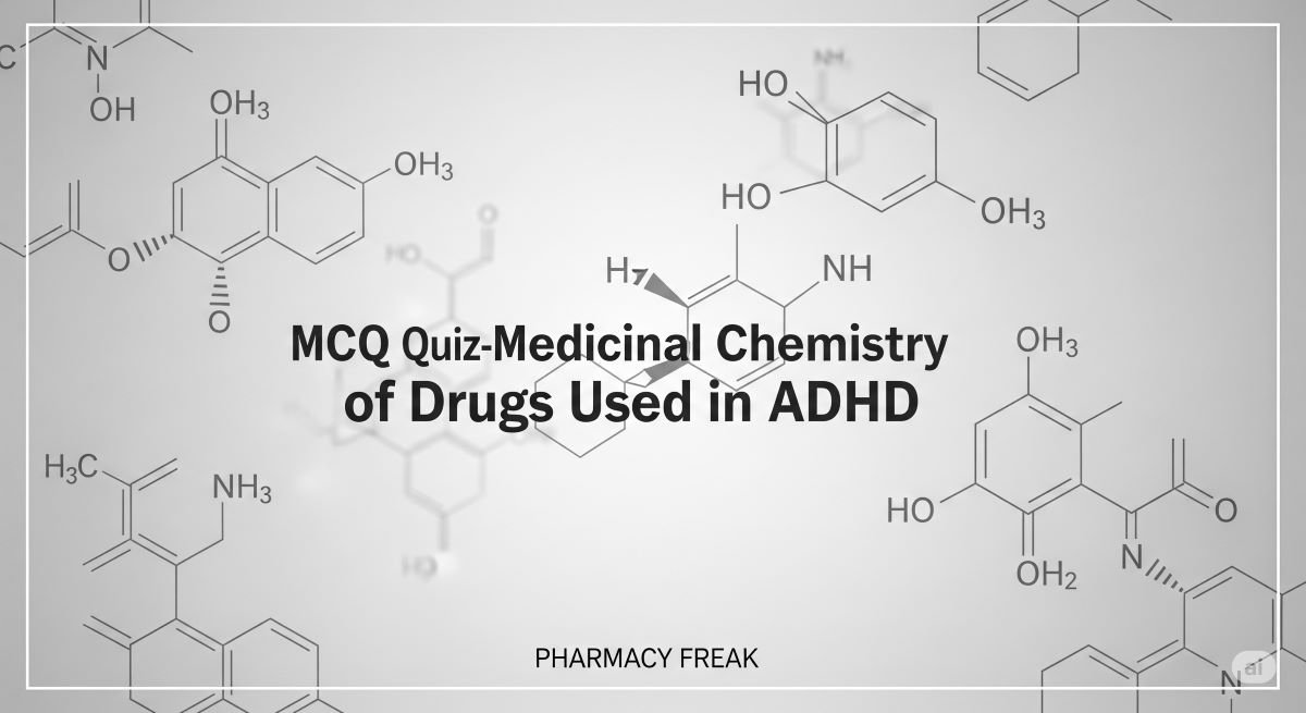 MCQ Quiz-Medicinal Chemistry of Drugs Used in ADHD