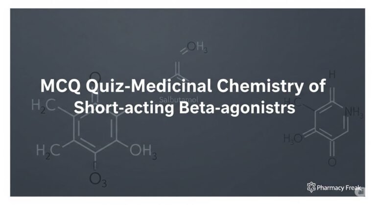 MCQ Quiz-Medicinal Chemistry of Short-acting Beta-agonists