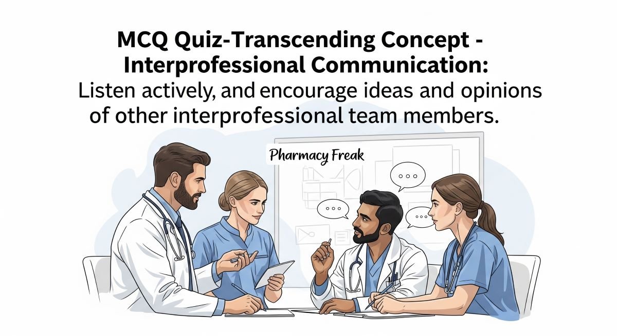 MCQ Quiz-Transcending Concept - Interprofessional Communication: Listen actively, and encourag