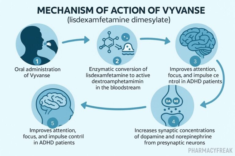 Mechanism of action of Vyvanse