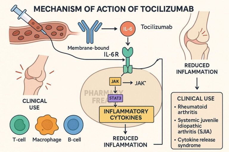 Mechanism of action of Tocilizumab