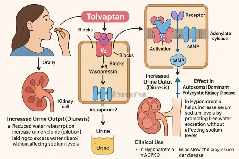 Mechanism of action of Tolvaptan