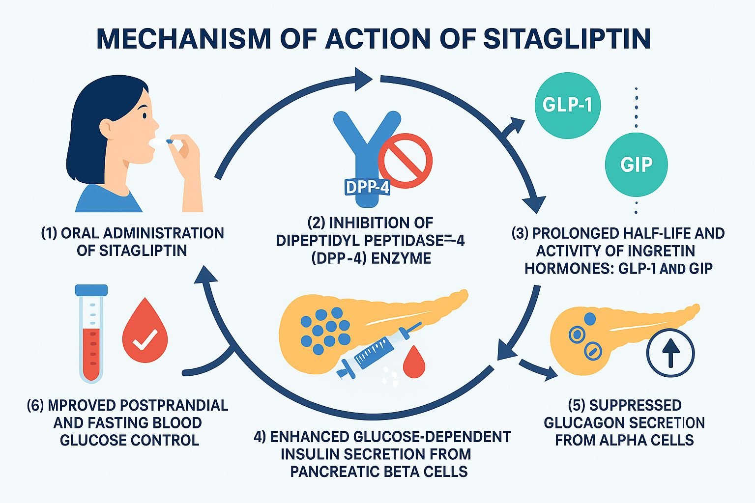 Mechanism of action of Sitagliptin