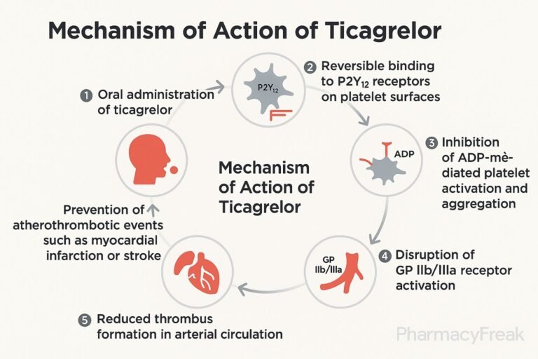Mechanism of action of Ticagrelor