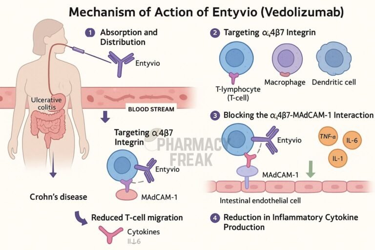 Mechanism of action of Entyvio