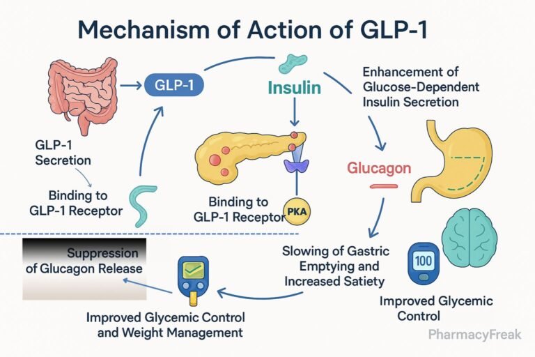 Mechanism of action of GLP-1