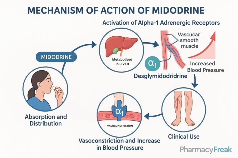 Mechanism of action of Midodrine