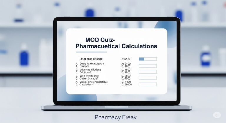 MCQ Quiz- Pharmaceutical Calculations