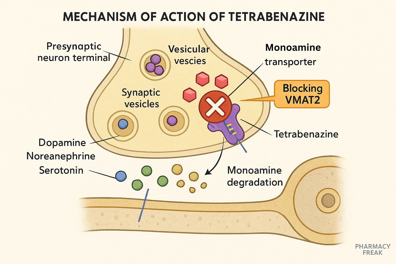 Tetrabenazine Mechanism of Action