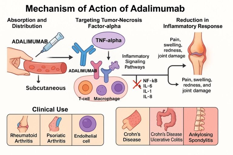 Mechanism of action of Adalimumab