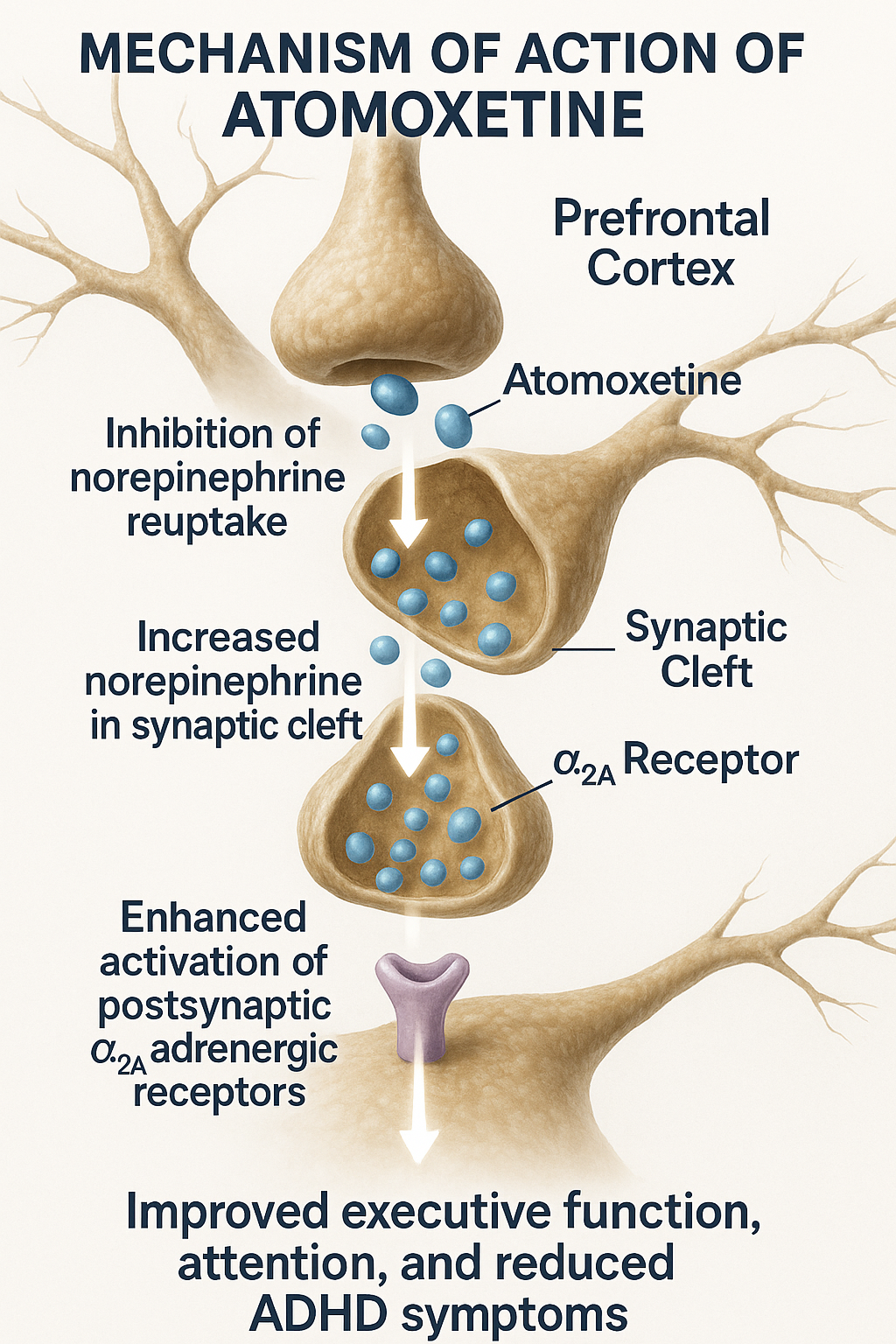 Atomoxetine Mechanism of Action flowchart