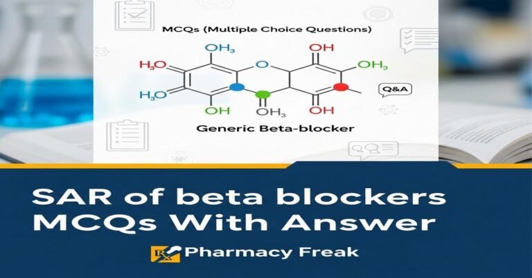 SAR of beta blockers MCQs With Answer