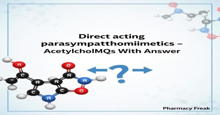 Direct acting parasympathomimetics – Acetylcholine MCQs With Answer