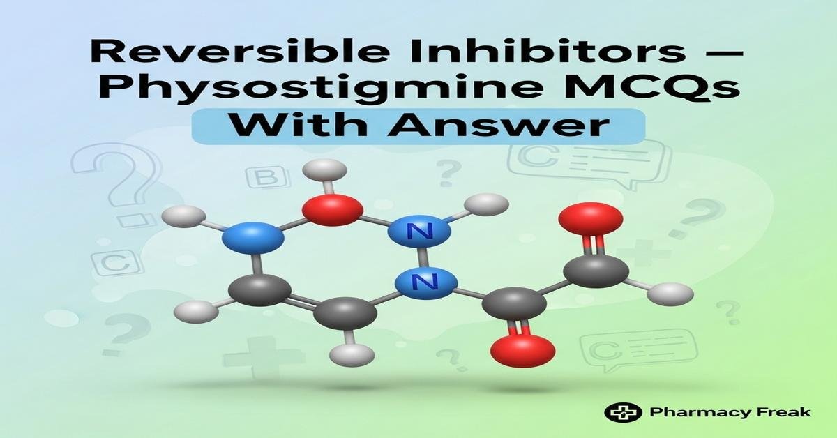 Reversible inhibitors – Physostigmine MCQs With Answer
