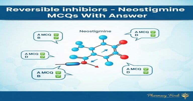 Reversible inhibitors – Neostigmine MCQs With Answer