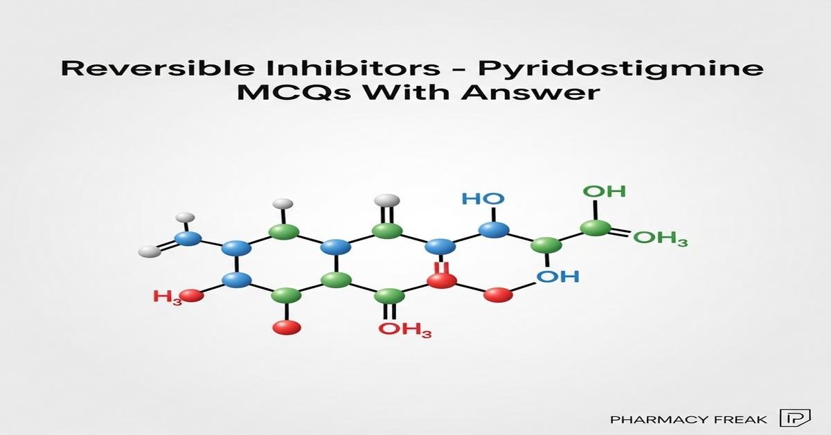 Reversible inhibitors – Pyridostigmine MCQs With Answer