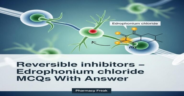 Reversible inhibitors – Edrophonium chloride MCQs With Answer