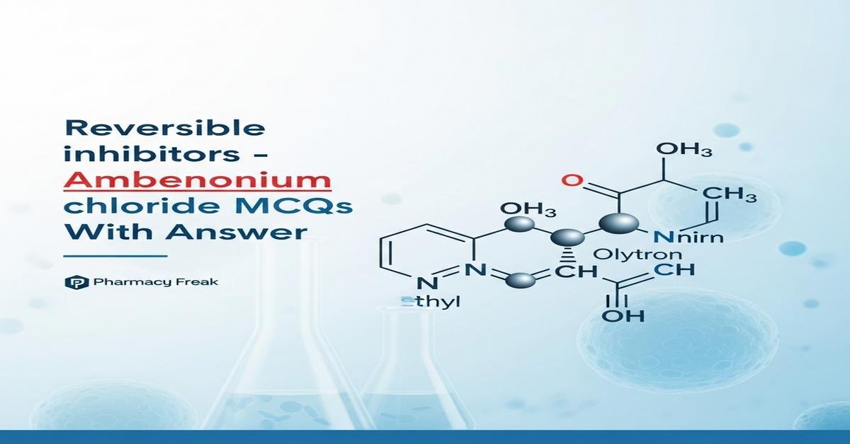 Reversible inhibitors – Ambenonium chloride MCQs With Answer
