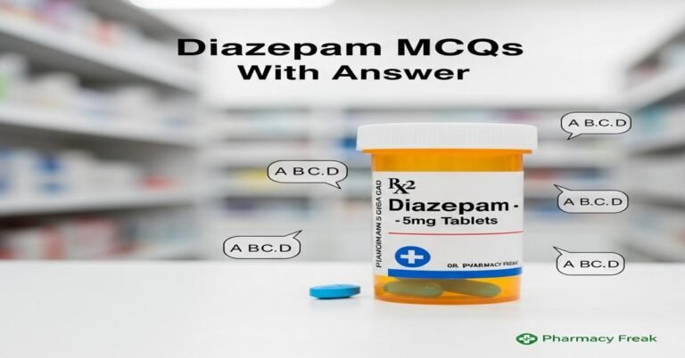 Diazepam MCQs With Answer