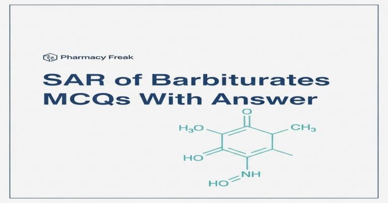 SAR of barbiturates MCQs With Answer