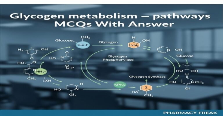 Glycogen metabolism – pathways MCQs With Answer