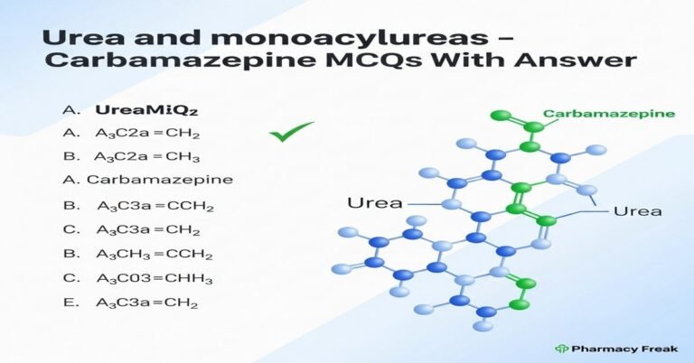 Urea and monoacylureas – Carbamazepine MCQs With Answer