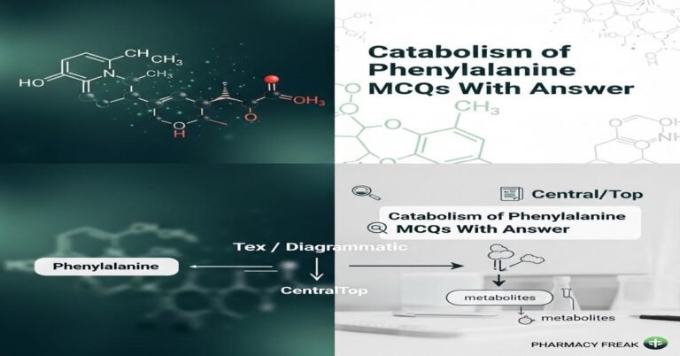Catabolism of phenylalanine MCQs With Answer