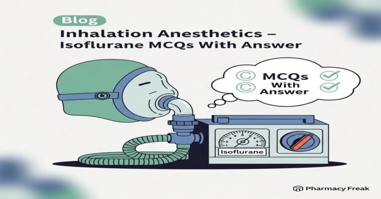 Inhalation anesthetics – Isoflurane MCQs With Answer