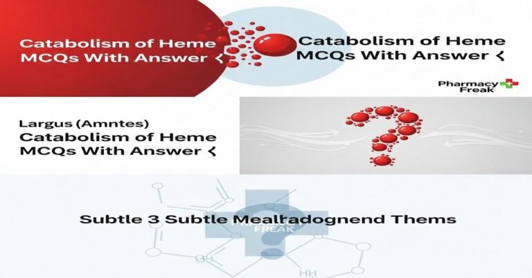 Catabolism of heme MCQs With Answer