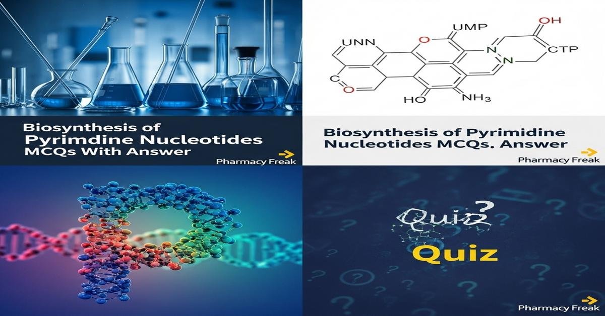 Biosynthesis of pyrimidine nucleotides MCQs With Answer