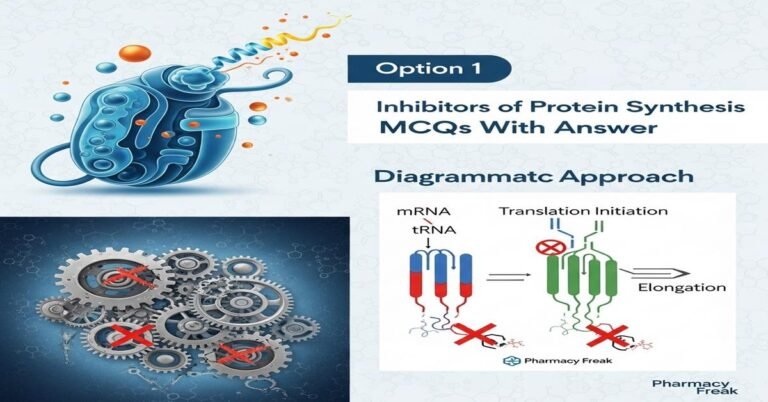 Inhibitors of protein synthesis MCQs With Answer