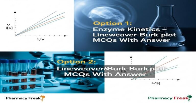 Enzyme kinetics – Lineweaver-Burk plot MCQs With Answer