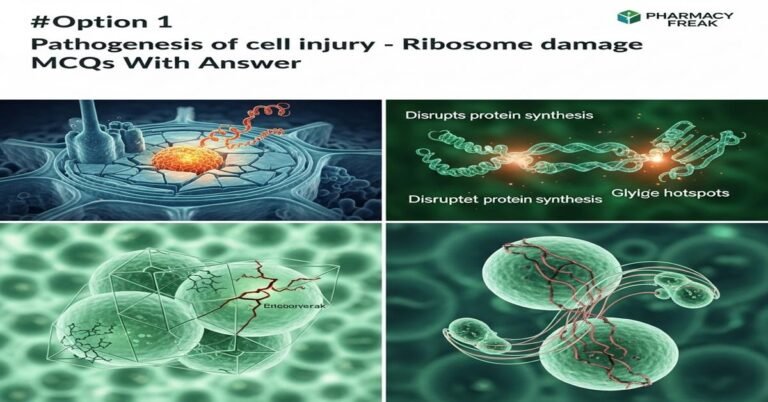 Pathogenesis of cell injury – ribosome damage MCQs With Answer