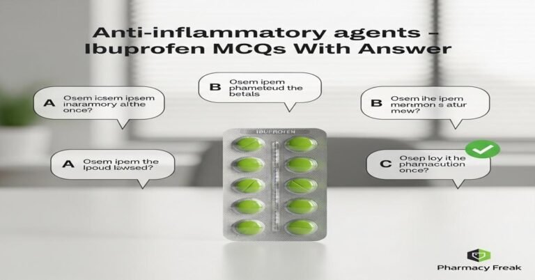 Anti-inflammatory agents – Ibuprofen MCQs With Answer