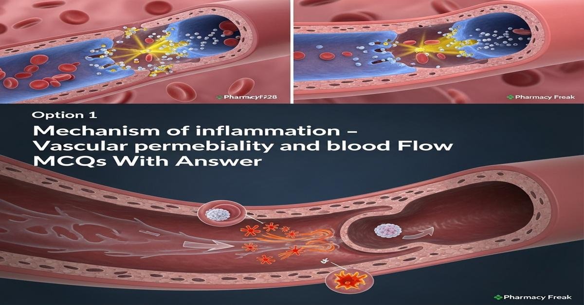 Mechanism of inflammation – vascular permeability and blood flow MCQs With Answer