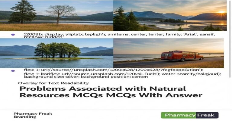 Problems associated with natural resources MCQs With Answer