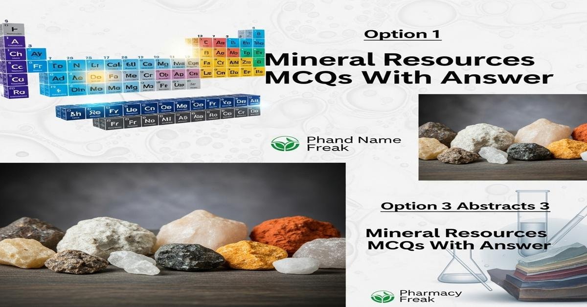 Mineral resources MCQs With Answer