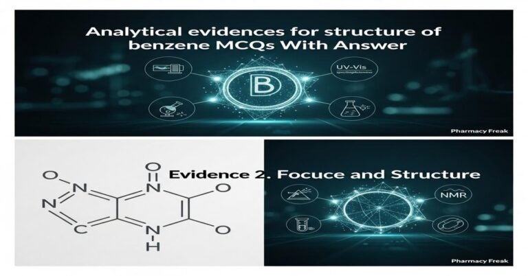 Analytical evidences for structure of benzene MCQs With Answer